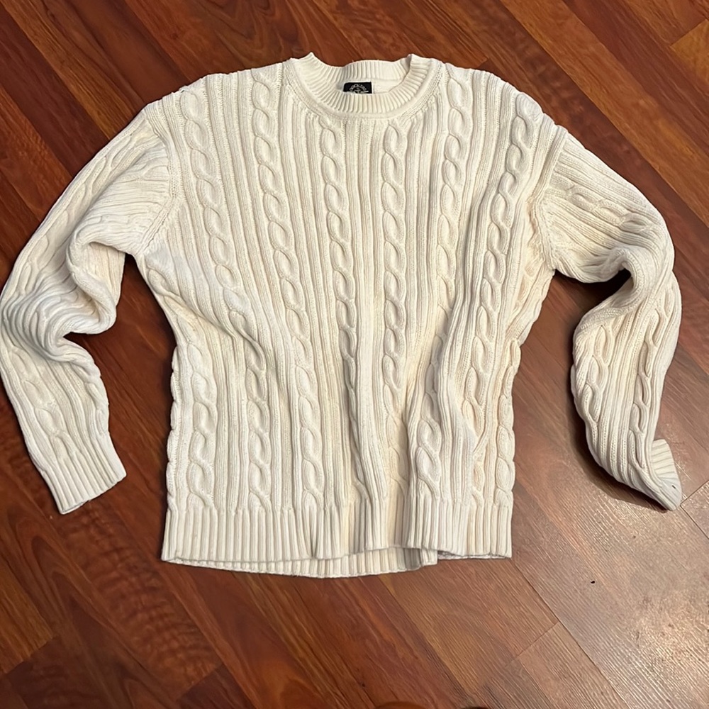 Vintage Cream Cable Knit Sweater